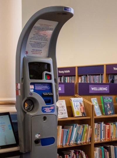 Keiko M8 all-in-one health monitor at Wolverhampton Central Library