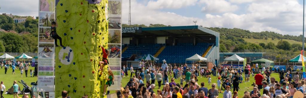 Crowds enjoying the Health and Well-being Festival in Cumberland, 2023
