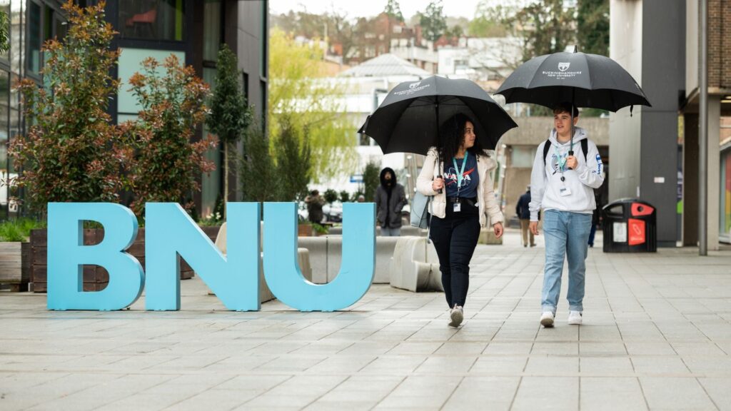 People outside Buckinghamshire New University