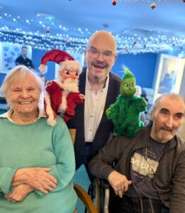 Punch and Judy visit Frome care home for Christmas