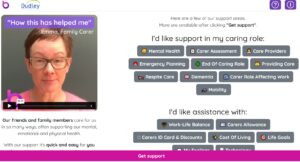 Screenshot of the homepage of Bridgit Care site